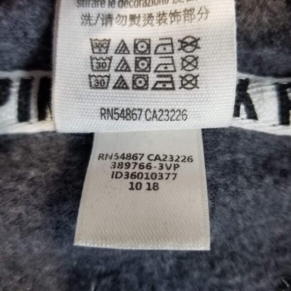 PINK Victoria's Secret Hoodie Womens Small Gray Camo Sequin Zip Sweatshirt Dog - Picture 6 of 10